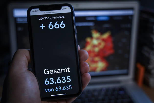 News Bilder des Tages Coronavirus in Deutschland - Covid-19-Dashboard des Robert Koch-Institut 11.02.2021: Robert Koch-Institut: COVID-19-Todesfälle 63.635. Zugang um 666 gegenüber dem Vortag.
