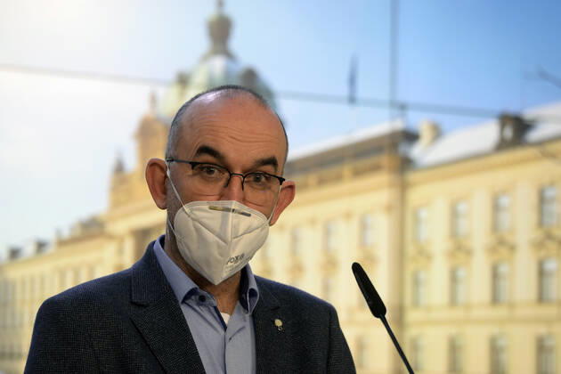 The Czech cabinet today restricted people s movement in the three COVID worst-afflicted districts of Cheb, Sokolov and Trutnov as of the nearest midnight, banning local residents departure and the arrival of others, Health Minister Jan Blatny has told journalists during press conference in Prague, Czech Republic, February 11, 2021. (CTKxPhoto KaterinaxSulova) CTKPhotoP202102110320301  _SUK1921
