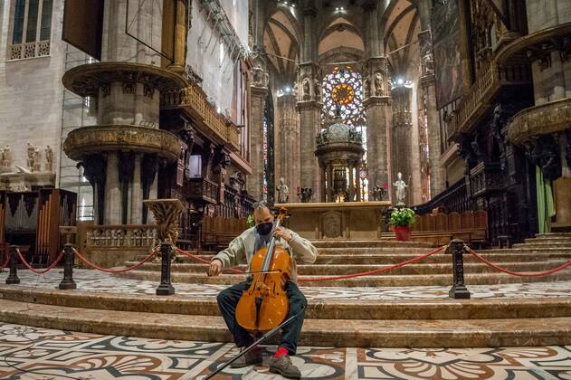 Milan. Milan Cathedral reopening for visits to tourists Editorial Usage Only  Copyright: xCarloxCozzolix xIPAx