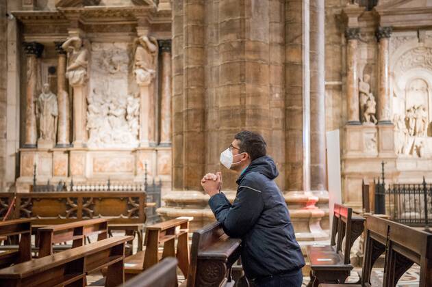 Milan. Milan Cathedral reopening for visits to tourists Editorial Usage Only  Copyright: xCarloxCozzolix xIPAx