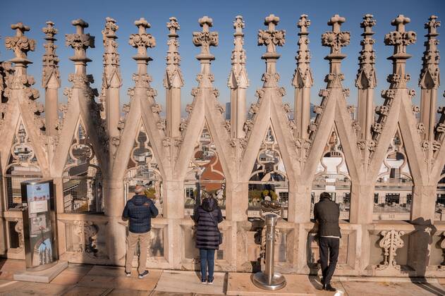 Milan. Milan Cathedral reopening for visits to tourists Editorial Usage Only  Copyright: xCarloxCozzolix xIPAx