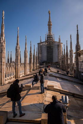 Milan. Milan Cathedral reopening for visits to tourists Editorial Usage Only  Copyright: xCarloxCozzolix xIPAx