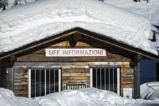 Foppolo (Bg) - the ski season does not restart in the well-known locality of the upper Brembana Valley; the government decreed the closure of the plants until 5 March. Editorial Usage Only  Copyright: xFotoxÃ‚ SergioxAgazzix xIPAx