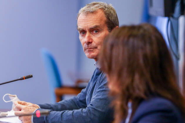 The director of the Center for Coordination of Alerts and Health Emergencies (CCAES), Fernando Simon intervenes during a conference convened before the media at the Ministry of Health to report on the evolution of the coronavirus, in Madrid, (Spain), February 18, 2021. 18 FEBRUARY 2021;HEALTH;SIMON;EVOLUTION;PANDEMIC;CORONAVIRUS LagenciaEP PRESS R.Rubio.POOL 02 18 2021 Madrid Madrid Spain Copyright: xLagenciaEPxPRESS R.Rubio.POOLx 3569757