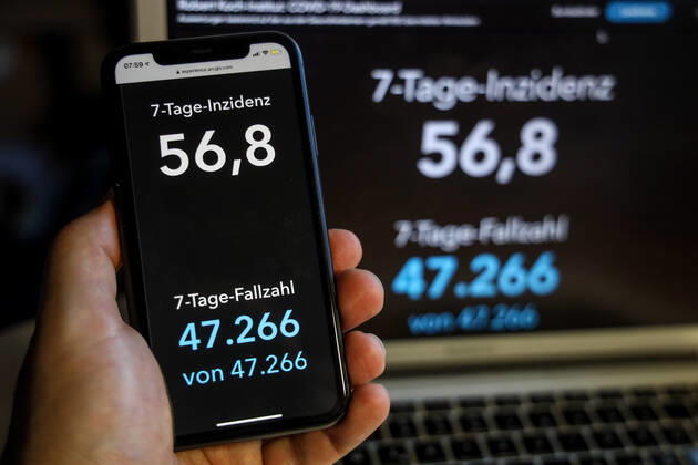 Coronavirus in Deutschland - Covid-19-Dashboard des Robert Koch-Institut 19.02.2021: Robert Koch-Institut: 7-Tage-Inzidenz 56,8. 7-Tage-Fallzahl 47.266.