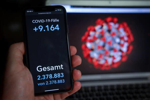 Coronavirus in Deutschland - Covid-19-Dashboard des Robert Koch-Institut 20.02.2021: Robert Koch-Institut: COVID-19-Fälle 2.378.883. Zugang um 9.164 gegenüber dem Vortag.