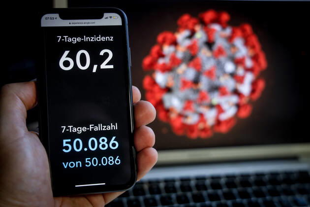 Coronavirus in Deutschland - Covid-19-Dashboard des Robert Koch-Institut 21.02.2021: Robert Koch-Institut: 7-Tage-Inzidenz 60,2. 7-Tage-Fallzahl 50.086.