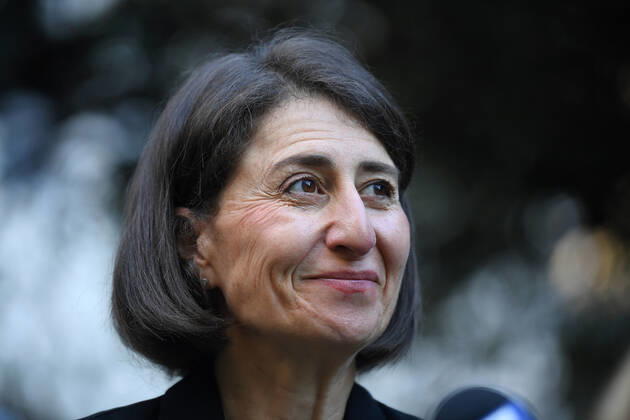NSW COVID19 VACCINE ROLLOUT, NSW Premier Gladys Berejiklian speaks to media following the start of the COVID-19 vaccination program at Royal Prince Alfred Hospital in Sydney, Monday, February 22, 2021. ( NO ARCHIVING, EDITORIAL USE ONLY, NO USE IN BOOKS WITHOUT CONSENT SYDNEY NSW AUSTRALIA Copyright: xJOELxCARRETTx 20210222001522234597