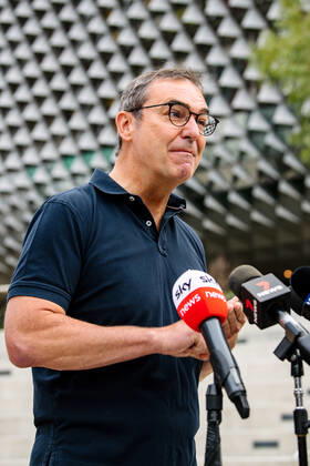 SA COVID19 VACCINE ROLLOUT, The Premier of South Australia Steven Marshall at a press conference at the Royal Adelaide Hospital in Adelaide, Monday, February 22, 2021. Australia will begin its roll out of the Pfizer coronavirus vaccine on Monday, the country s most complicated logistical exercise to date.( NO ARCHIVING, EDITORIAL USE ONLY, NO USE IN BOOKS WITHOUT CONSENT ADELAIDE SA AUSTRALIA Copyright: xMORGANxSETTEx 20210222001522247747