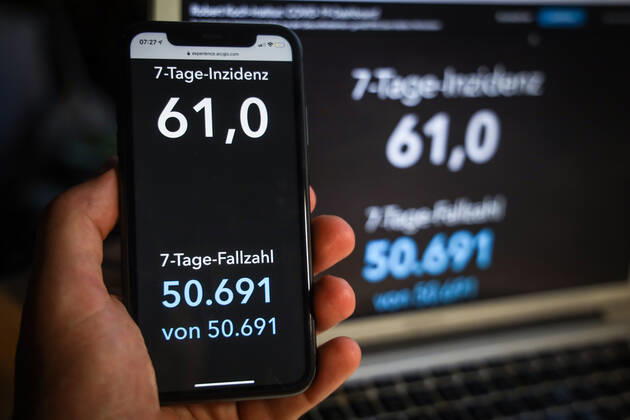 Coronavirus in Deutschland - Covid-19-Dashboard des Robert Koch-Institut 22.02.2021: Robert Koch-Institut: 7-Tage-Inzidenz 61,0. 7-Tage-Fallzahl 50.691.