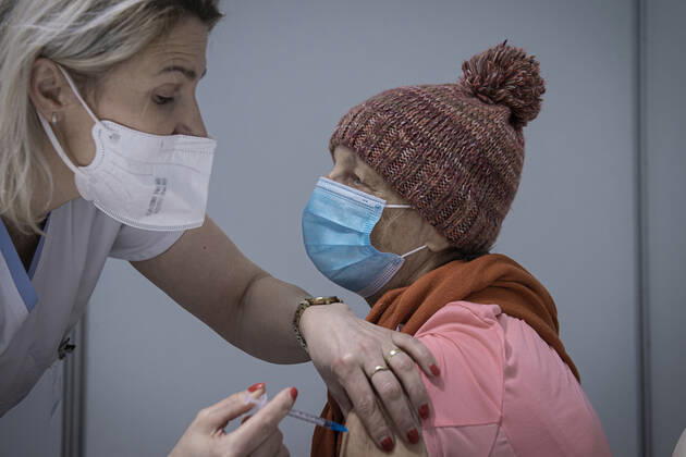 Vaccination of seniors against coronavirus continues in the Czech Republic on February 22, 2021. Photo from the large-capacity vaccination center in Liberec. (CTKxPhoto RadekxPetrasek) CTKPhotoP202102220345701 PER 8