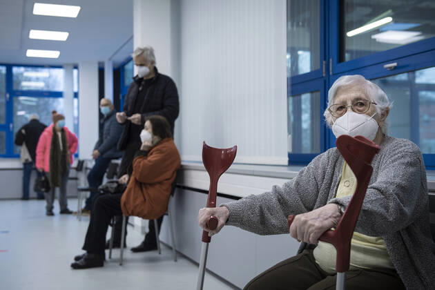 The large-capacity vaccination center against COVID-19 start operation on February 22, 2021, in Liberec, Czech Republic. In the Czech Republic continues vaccination of seniors against coronavirus. (CTKxPhoto RadekxPetrasek) CTKPhotoP202102220326501 PER 2