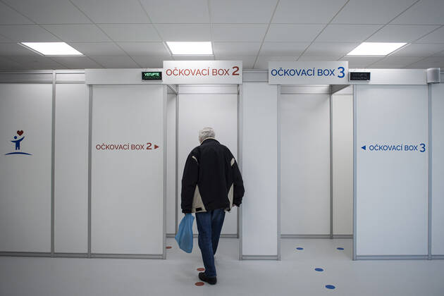 The large-capacity vaccination center against COVID-19 start operation on February 22, 2021, in Liberec, Czech Republic. In the Czech Republic continues vaccination of seniors against coronavirus. (CTKxPhoto RadekxPetrasek) CTKPhotoP202102220346401 PER 10