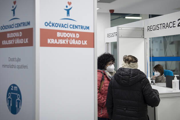 The large-capacity vaccination center against COVID-19 start operation on February 22, 2021, in Liberec, Czech Republic. In the Czech Republic continues vaccination of seniors against coronavirus. (CTKxPhoto RadekxPetrasek) CTKPhotoP202102220350601 PER 12