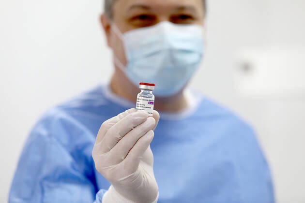 Vaccination in Zagreb, Croatia Photo taken on February 23, 2021 show AstraZeneca vaccine in Zagreb, Croatia on February 23, 2021 PatrikxMacek PIXSELL