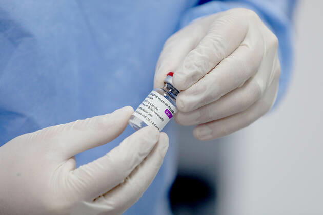 Vaccination in Zagreb, Croatia Photo taken on February 23, 2021 show AstraZeneca vaccine in Zagreb, Croatia on February 23, 2021 PatrikxMacek PIXSELL