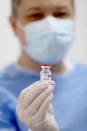 Vaccination in Zagreb, Croatia Photo taken on February 23, 2021 show AstraZeneca vaccine in Zagreb, Croatia on February 23, 2021 PatrikxMacek PIXSELL