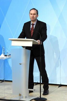 Hubert Aiwanger bei der Pressekonferenz zu den aktuellen Beratungen zur Corona-Pandemie im Prinz-Carl-Palais. München, 23.02.2021