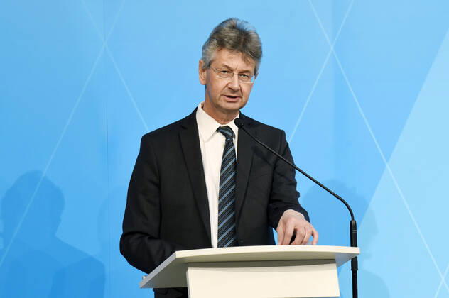 Michael Piazolo bei der Pressekonferenz zu den aktuellen Beratungen zur Corona-Pandemie im Prinz-Carl-Palais. München, 23.02.2021