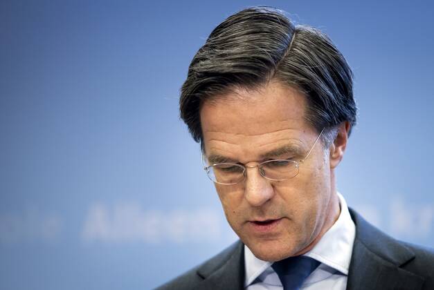 DEN HAAG - Minister-president Mark Rutte tijdens een persconferentie over de coronamaatregelen. De avondklok wordt verlengd omdat het kabinet de maatregel nodig denkt te hebben om ruimte te cre˜ren voor andere versoepelingen. ANP SEM VAN DER WAL Copyright: xHollandsexHoogtex xxANPx x428567667x