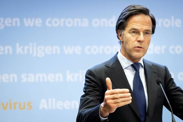 DEN HAAG - Minister-president Mark Rutte tijdens een persconferentie over de coronamaatregelen. De avondklok wordt verlengd omdat het kabinet de maatregel nodig denkt te hebben om ruimte te cre˜ren voor andere versoepelingen. ANP SEM VAN DER WAL Copyright: xHollandsexHoogtex xxANPx x428568524x