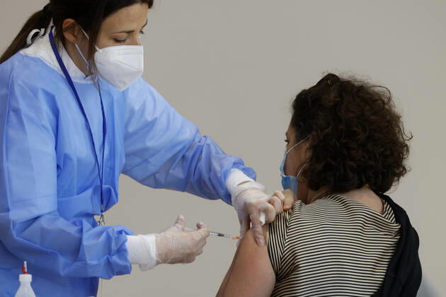 Rome, 24 February 2021. Inauguration of the La Nuvola anti covid-19 vaccination center Editorial Usage Only  Copyright: xVincenzoxLivierix xIPAx