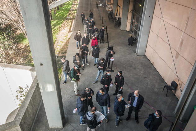 Coronavirus in Italien, Sicherheitskräfte in Mailand erhalten AstraZeneca Impfungen Milan. Hospital in Fiera Astrazeneca vaccines to police and police forces Editorial Usage Only  Copyright: xCarloxCozzolix xIPAx