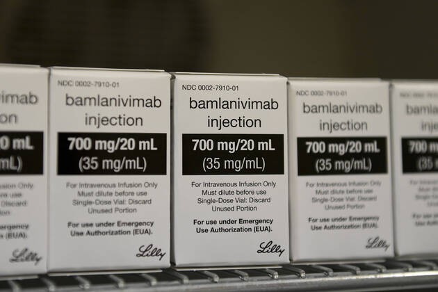 A bamlanivimab anti-COVID drug supply is seen at the Thomayer University Hospital in Prague, Czech Republic, on February 26, 2021. (CTKxPhoto OndrejxDeml) CTKPhotoP202102260346501  dml 006