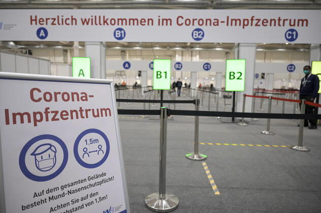 GERMANY, corona virus GERMANY, Hamburg, corona pandemic, largest vaccination center in Germany, for daily max 7000 people