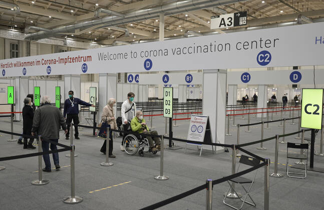 GERMANY, corona virus GERMANY, Hamburg, corona pandemic, largest vaccination center in Germany, for daily max 7000 people