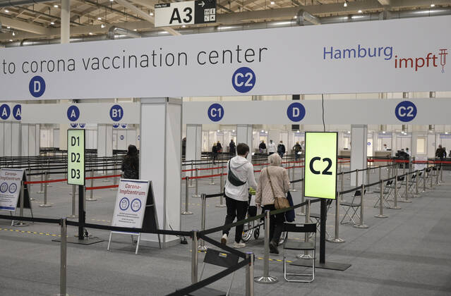 GERMANY, corona virus GERMANY, Hamburg, corona pandemic, largest vaccination center in Germany, for daily max 7000 people