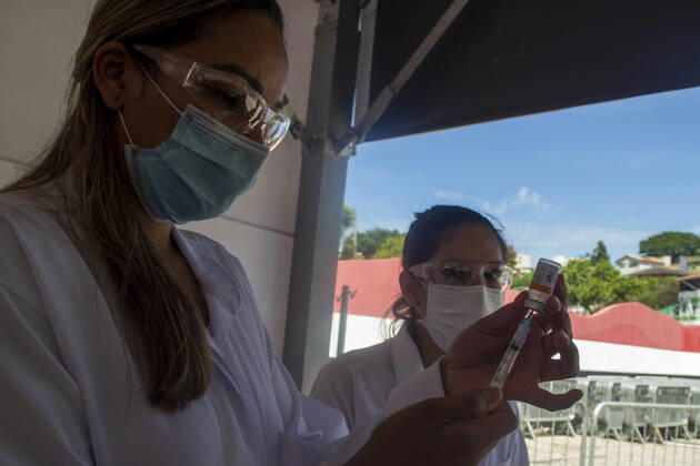 Governor of Sao Paulo visits Drive-Thru COVID-19 Vaccination Center . Governor of Sao Paulo visits Drive-Thru COVID-19 Vaccination Center . March 2, 2021, Sao Paulo, Brazil: The Governor of Sao Paulo, Joao Doria was at a drive-thru COVID-19 vaccination center at Morumbi Stadium in Sao Paulo, with the presence of the President of Sao Paulo soccer team, Julio Casares and the municipal health secretary Edson Aparecido Governor of Sao Paulo visits Drive-Thru COVID-19 Vaccination Center .  Copyright: xLecoxVianax