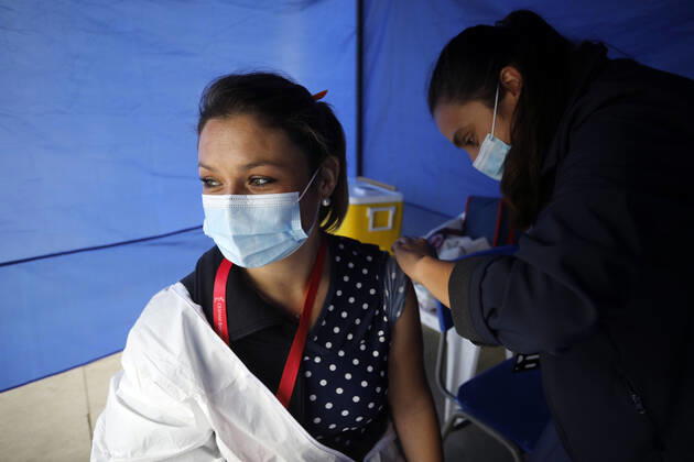 Vina del Mar, March 2, 2021 The vaccination process against Covid 19 continues in the Sausalito stadium Andres Pina Aton Chile, Vina del Mar Chile Aton 491602  Copyright: ANDRESxPINA ATONxCHILE