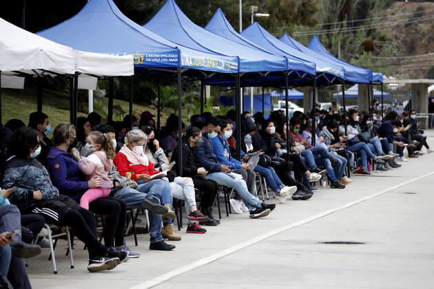 Vina del Mar, March 2, 2021 The vaccination process against Covid 19 continues in the Sausalito stadium Andres Pina Aton Chile, Vina del Mar Chile Aton 491612  Copyright: ANDRESxPINA ATONxCHILE