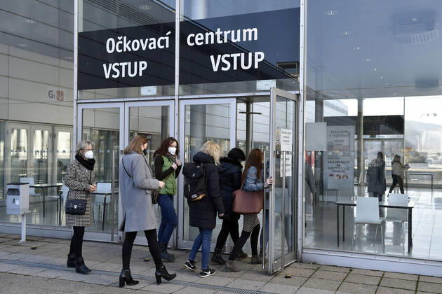 The Vaccination centre at the Brno Exhibition Grounds starts vaccinate the Svazna School teachers with Comirnaty vaccine from Pfizer BioNTech, on Tuesday, March 2nd, 2021. (CTKxPhoto VaclavxSalek) CTKPhotoP202103020846801  sal 16k