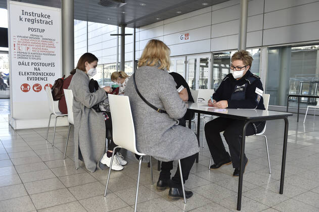 The Vaccination centre at the Brno Exhibition Grounds starts vaccinate the Svazna School teachers with Comirnaty vaccine from Pfizer BioNTech, on Tuesday, March 2nd, 2021. (CTKxPhoto VaclavxSalek) CTKPhotoP202103020848001  sal 15