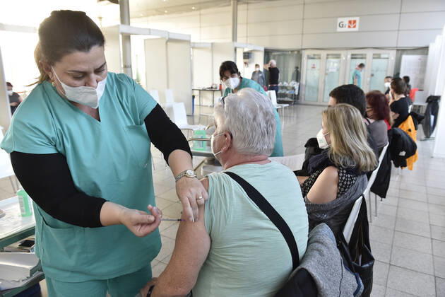 The Vaccination centre at the Brno Exhibition Grounds starts vaccinate the Svazna School teachers with Comirnaty vaccine from Pfizer BioNTech, on Tuesday, March 2nd, 2021. (CTKxPhoto VaclavxSalek) CTKPhotoP202103020848901  sal 04