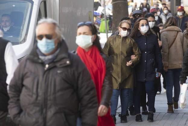 People wearing face masks walk on a street in Ankara, Turkey, on march 2, 2021. Turkey has confirmed 28,706 deaths and 2,723,316 positive cases of the coronavirus infection in the country. (Abdurrahman Antakyali Depo Photos) Copyright: AbdurrahmanxAntakyalix-xDepoxPho 17052904
