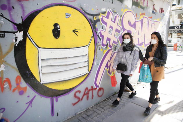 People wearing face masks walk on a street in Ankara, Turkey, on march 2, 2021. Turkey has confirmed 28,706 deaths and 2,723,316 positive cases of the coronavirus infection in the country. (Abdurrahman Antakyali Depo Photos) Copyright: AbdurrahmanxAntakyalix-xDepoxPho 17052905