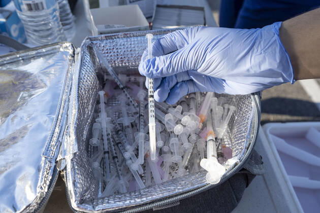 March 7, 2021, Round Rock, Texas, USA: Round Rock, TX USA March 6, 2021: A Moderna vaccine stockpile as Williamson County hosts a 24-hour vaccine marathon to catch up with COVID-19 vaccination schedule after last month s devastating winter storm that crippled much of Texas. The goal was to vaccinate up to 7,000 Texans with first or second Moderna doses. Round Rock USA - ZUMAd150 20210307_znp_d150_035 Copyright: xBobxDaemmrichx