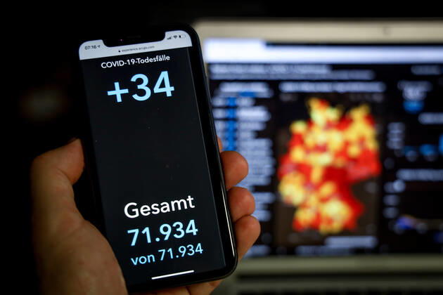 Coronavirus in Deutschland - Covid-19-Dashboard des Robert Koch-Institut 08.03.2021: Robert Koch-Institut: COVID-19-Todesfälle 71.94. Zugang um 34 gegenüber dem Vortag.