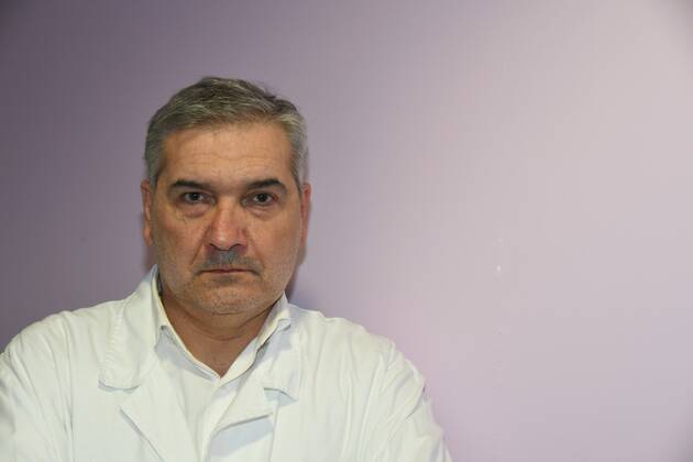 Varese, Italy ASST Sette Laghi Research procedure in the microbiology laboratory led by Prof. Fabrizio Maggi and his team during the reconstruction of the new virus genome with the sequencing of the entire instrumental of the entire spike protein, the part of the Sars CoV- 2 In the photo: Prof. Fabrizio Maggi  Copyright: xNickxZonnax xIPAx xNickxZonnax