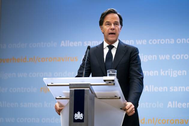 DEN HAAG - Demissionair premier Mark Rutte geeft een toelichting op de coronamaatregelen in Nederland. ANP BART MAAT Copyright: xHollandsexHoogtex xxANPx x429017172x