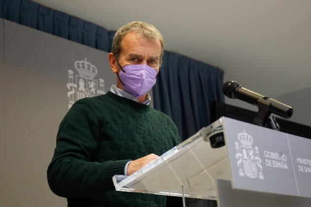 The director of the Center for Coordination of Alerts and Health Emergencies (CCAES), Fernando Simon, gives a conference on the monitoring of the pandemic by COVID-19, at the Ministry of Health, in Madrid (Spain), on March 8, 2021. The appearance takes place during the International Women s Day, marked this year by the prohibition of the claims in Madrid and absence of large mobilizations in the rest of Spain, as in previous years, which have been replaced by concentrations in the street with capacity restrictions or security protocols against the coronavirus. 08 MARCH 2021;FERNANDO SIMON;COVID-19;PANDEMIC;EPIDEMIC;DISEASE;VIRUS;CORONAVIRUS LagenciaEP PRESS O.BARROSO.POOL 03 08 2021 MADRID MADRID Spain Copyright: xLagenciaEPxPRESS O.BARROSO.POOLx 3597684