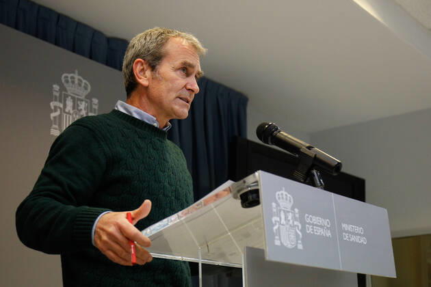 The director of the Center for Coordination of Alerts and Health Emergencies (CCAES), Fernando Simon, gives a conference on the monitoring of the pandemic by COVID-19, at the Ministry of Health, in Madrid (Spain), on March 8, 2021. The appearance takes place during the International Women s Day, marked this year by the prohibition of the claims in Madrid and absence of large mobilizations in the rest of Spain, as in previous years, which have been replaced by concentrations in the street with capacity restrictions or security protocols against the coronavirus. 08 MARCH 2021;FERNANDO SIMON;COVID-19;PANDEMIC;EPIDEMIC;DISEASE;VIRUS;CORONAVIRUS LagenciaEP PRESS O.BARROSO.POOL 03 08 2021 MADRID MADRID Spain Copyright: xLagenciaEPxPRESS O.BARROSO.POOLx 3597685