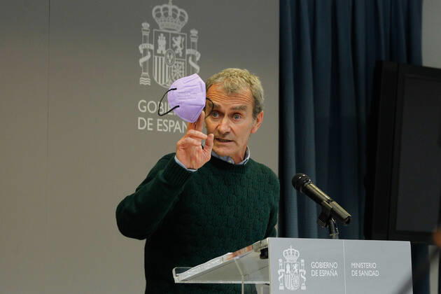 The director of the Center for Coordination of Alerts and Health Emergencies (CCAES), Fernando Simon, gives a conference on the monitoring of the pandemic by COVID-19, at the Ministry of Health, in Madrid (Spain), on March 8, 2021. The appearance takes place during the International Women s Day, marked this year by the prohibition of the claims in Madrid and absence of large mobilizations in the rest of Spain, as in previous years, which have been replaced by concentrations in the street with capacity restrictions or security protocols against the coronavirus. 08 MARCH 2021;FERNANDO SIMON;COVID-19;PANDEMIC;EPIDEMIC;DISEASE;VIRUS;CORONAVIRUS LagenciaEP PRESS O.BARROSO.POOL 03 08 2021 MADRID MADRID Spain Copyright: xLagenciaEPxPRESS O.BARROSO.POOLx 3597735