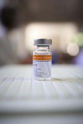 March 10, 2021, Franca, Sao Paulo, Brazil: Coronavac vaccine ampoule. Elderly between 85 and 89 years old receive the second dose of the vaccine against covid-19 in Franca, Sao Paulo, Brazil, on March 10, 2021. Franca Brazil - ZUMAv129 20210310_znp_v129_014 Copyright: xIgorxDoxValex