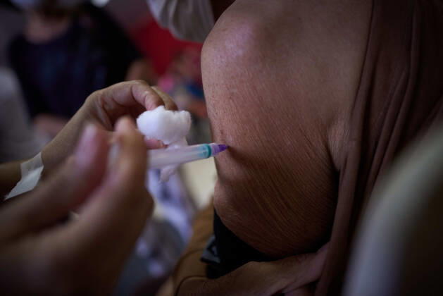 March 10, 2021, Franca, Sao Paulo, Brazil: Elderly between 85 and 89 years old receive the second dose of the vaccine against covid-19 in Franca, Sao Paulo, Brazil, on March 10, 2021. Franca Brazil - ZUMAv129 20210310_znp_v129_019 Copyright: xIgorxDoxValex