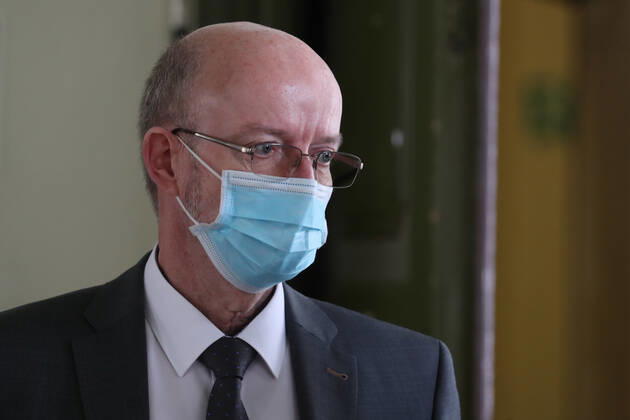 Niedersachsen, Hannover, 10.03.2021, Coronavirus - Impfstart bei der Polizeidirektion Hannover,Polizeipräsident Volker Kluwe, bei der PK.