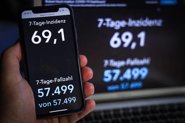 Coronavirus in Deutschland - Covid-19-Dashboard des Robert Koch-Institut 11.03.2021: Robert Koch-Institut: 7-Tage-Inzidenz 69,1. 7-Tage-Fallzahl 57.499.